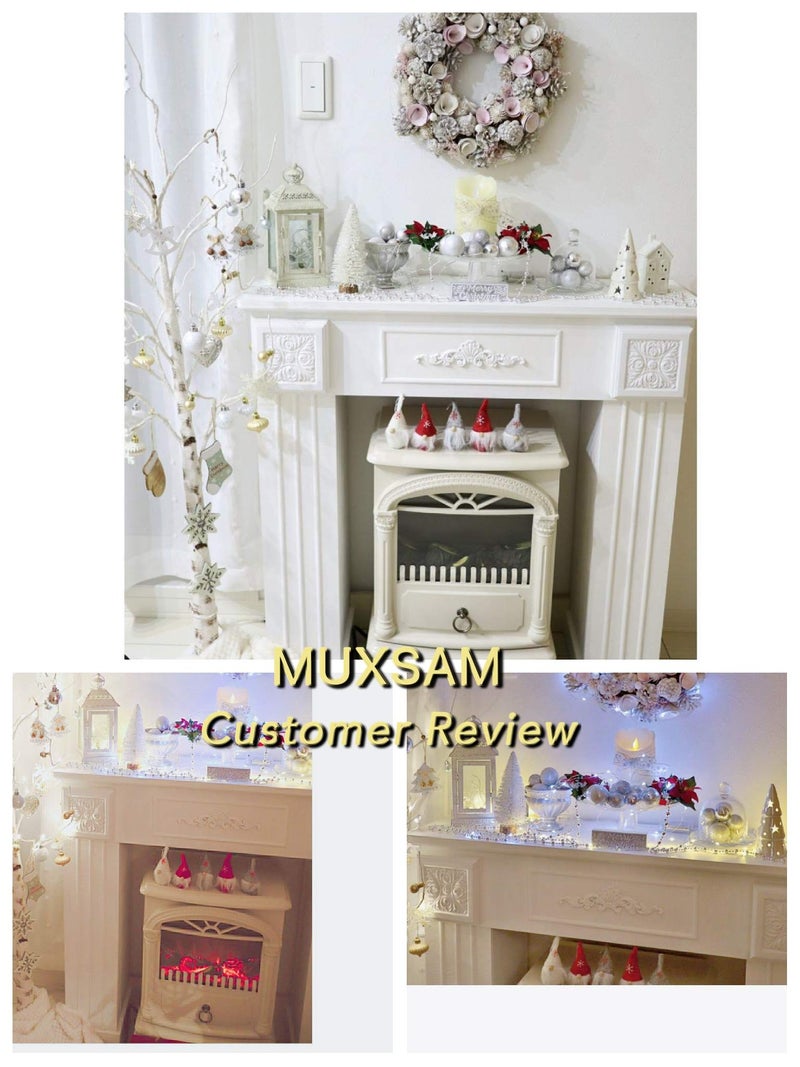 MUXSAM Wood Carved Onlays Appliques, Clear Carving Details Overlay Craft Decals for Cabinet Wall Mantels Dresser Closet Toddler Doll Bed Stairs Door Furniture Decor(4-Pack, 20x5cm/7.9" x2) - Image 4